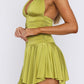 Paula mini dress – olive green