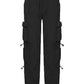 Baggy parachute cargo pants with drawstring and pocket