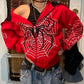 Zip up hoodie with spider motif
