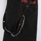 Black Punk Eyelet Strap Cargo Pants