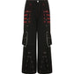 Black Punk Eyelet Strap Cargo Pants