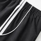 Retro sport black baggy jogging pants with side piping stripes