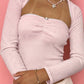 Pink Y2K Long Sleeve Bow Bolero Top &amp; Tube Top Set