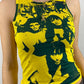 Crop tank top with vintage girl graphic