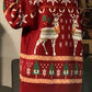 Vintage round neck sweater with Christmas deer print