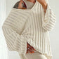 Y2K Striped Loose Knitted V Neck Sweater