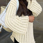 Y2K Striped Loose Knitted V Neck Sweater