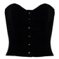 Black sexy corset top with button placket