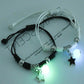 Set of 2 Black White Y2K Star Charm Luminous Rope Bracelet