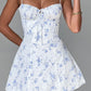 Lia mini dress blue floral pattern 