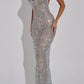 Elettra Maxi Dress – Silver 