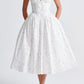 Romanadia Midi Dress - White Floral Print