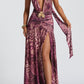 Pink Maxi Dress – Magenta Orchid Print