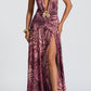Pink Maxi Dress – Magenta Orchid Print