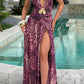 Pink Maxi Dress – Magenta Orchid Print