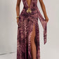 Pink Maxi Dress – Magenta Orchid Print