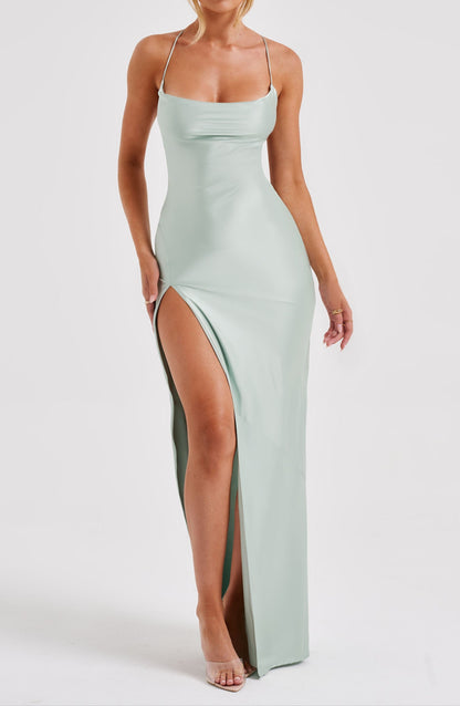 Vivia Maxi Dress – Sage Green 