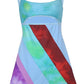 Colorblock Y2K Patchwork Striped Cutout Mini Dress