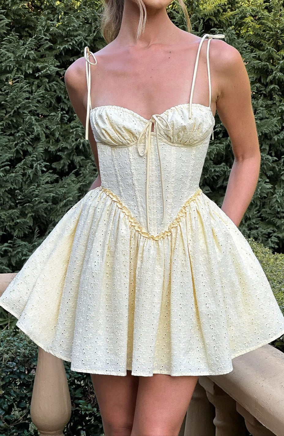Pazienza mini dress – lemon yellow