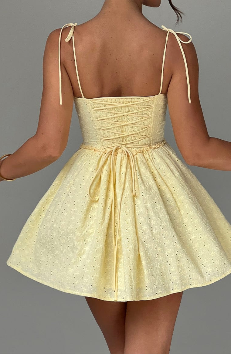 Pazienza mini dress – lemon yellow