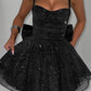 Giuliana Mini Dress – Black Glitter