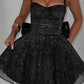Giuliana Mini Dress – Black Glitter