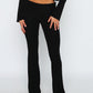 Basic high waist flared trousers