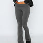 Basic high waist flared trousers