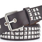 Hip Pop belt with metal decoration and eyelet buckle