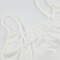 White Lace Bow Splicing Cami Top