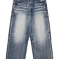 Hip Hop Washed Distressed High Waist Baggy Jeans