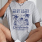 Vintage Coconut Palm Letter Print Short Sleeve T-Shirt