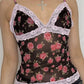 French Rose Pattern Lace Patchwork Cami Top