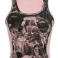 Pink punk graffiti print tank top