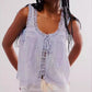 Vintage Hollow Out Ruffle Cardigan Tank Top