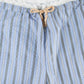 Striped lace patchwork drawstring pants