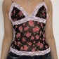 French Rose Pattern Lace Patchwork Cami Top