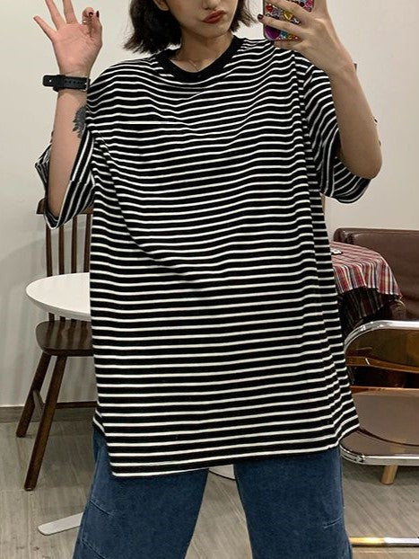 Vintage Plus Stripe Short Sleeve Top