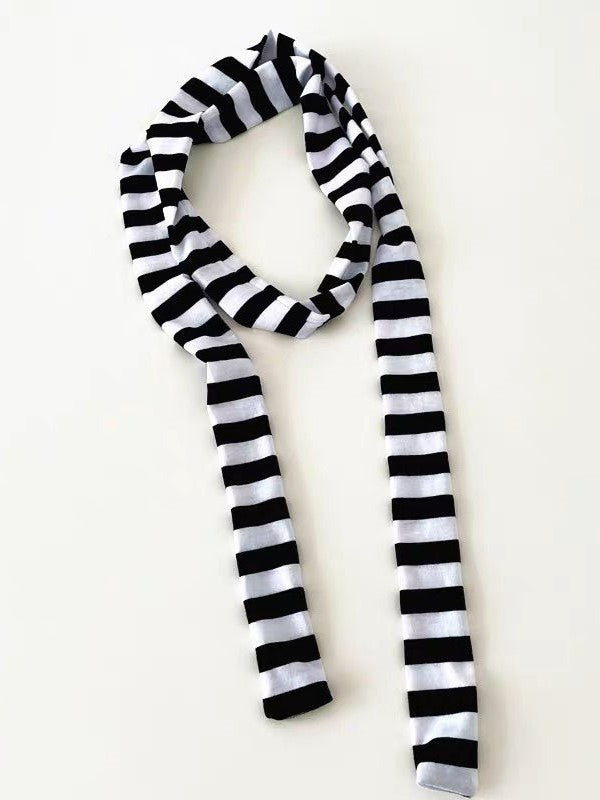 Y2k Contrast Color Striped Scarf