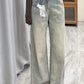 Light Vintage Fade Effect Raw Hem Boyfriend Jeans