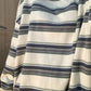 White Vintage Plus Size Stripe Long Sleeve Sweatshirt