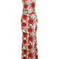 Red Vintage Floral Print V-Neck Cami Top &amp; Maxi Skirt Set 