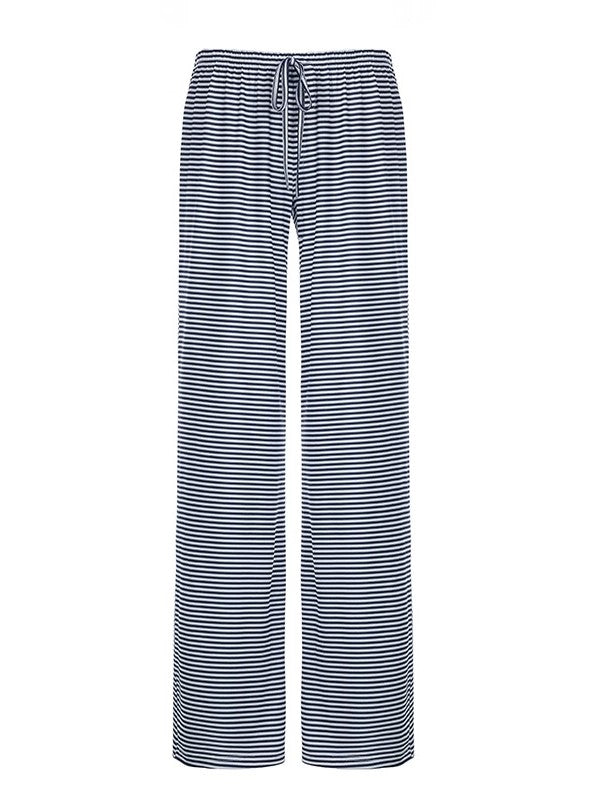 Vintage Striped Drawstring Low Waist Pants