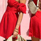 Graziella Red Off-the-Shoulder Mini Dress
