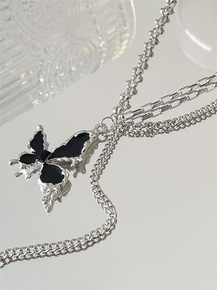 y2k star cross butterfly heart set pendant / y2k star cross butterfly heart set pendant