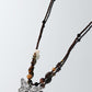 Vintage butterfly necklace with pearl stones