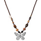 Vintage butterfly necklace with pearl stones