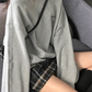 Basic plain oversized sweatshirt with logo 