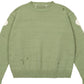 Green oversized skeleton knit jumper