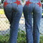 Flared jeans with Back Star patch